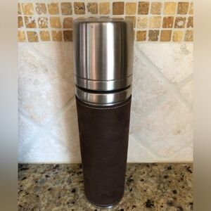 Starbucks Thermos - suede sleeve - EUC